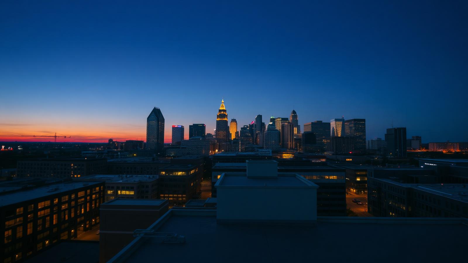 Columbus, Ohio skyline at dusk